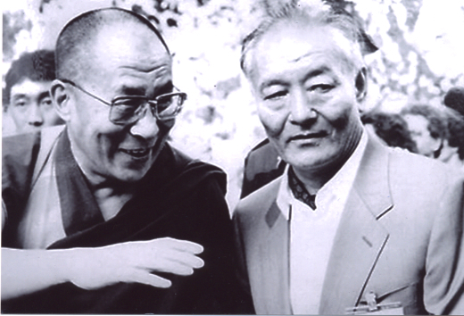 H.H.-the-Dalai-Lama-with-Chögyal-Namkhai-Norbu-Rinpoche
